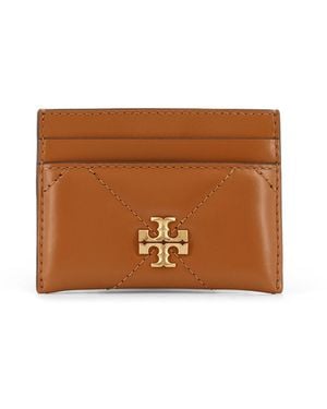 Tory Burch Kira Matelassé Leather Cardholder - Brown