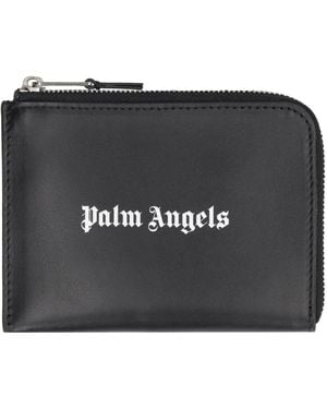 Palm Angels Leather Card Holder - Black