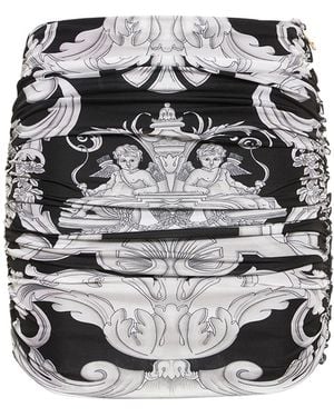 Versace Printed Mini Skirt - Gray