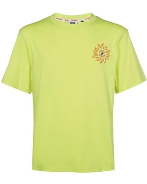 Gcds Cotton T-Shirt - Yellow