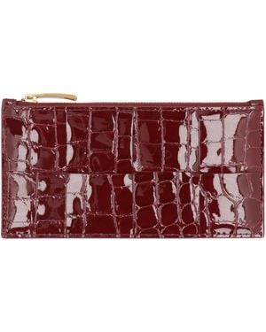 Bottega Veneta Intrecciato Card Case - Red