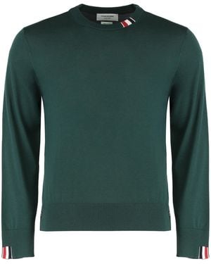 Thom Browne Sweater With Round Neck - Green