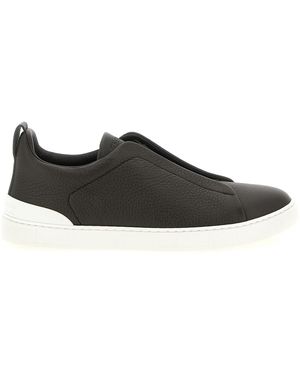 ZEGNA 'Triple Stitch' Sneakers - Black