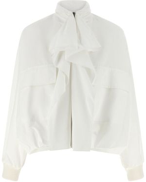 Nude Laullière Neck Bomber Jacket - White