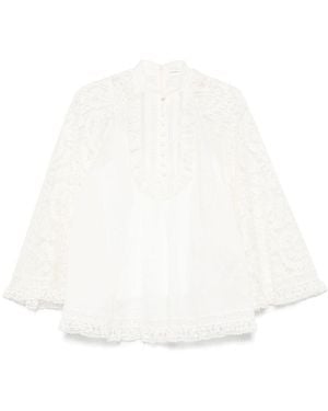 Zimmermann Ascension Lace Detail Tunic - White