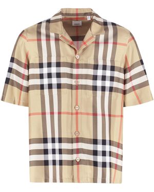 Burberry Short Sleeve Silk Shirt - White