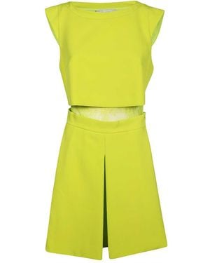 Ermanno Scervino Lace Trim Midi Dress - Green