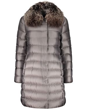 Moorer Snap Button Fastening Down Jacket in Natural | Lyst