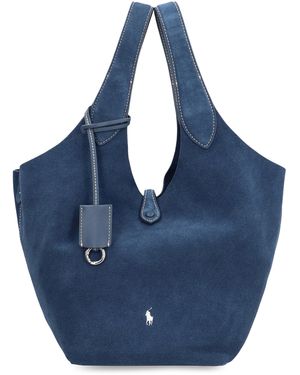 Polo Ralph Lauren Suede Bucket Bag - Blue