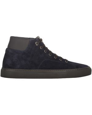 Moorer Dark Leather Shoes, Versatile And Refined - Blue