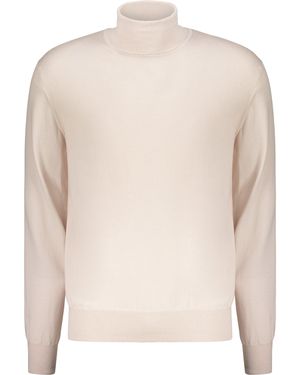 Herno Virgin Wool Turtleneck Sweater - Natural