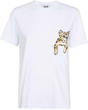 MSGM Cotton T-Shirt - White