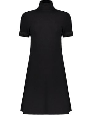 Herno Elegant Dress With High Collar - Black