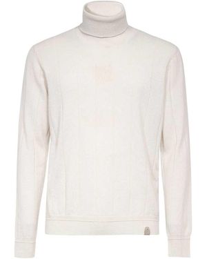 Brioni Cashmere Turtleneck Sweater - White