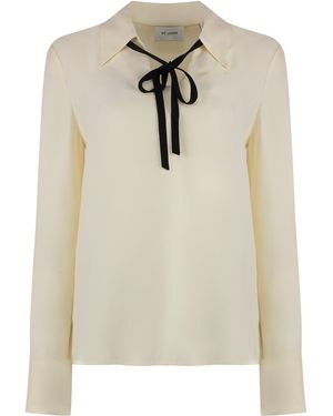 St. John Silk Blouse - Natural