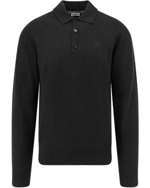 Burberry Cashmere Polo Sweater - Black