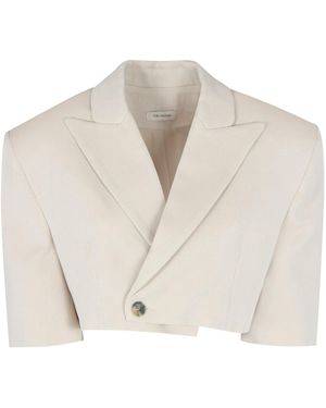 The Mannei Single-Breasted One Button Jacket - Natural