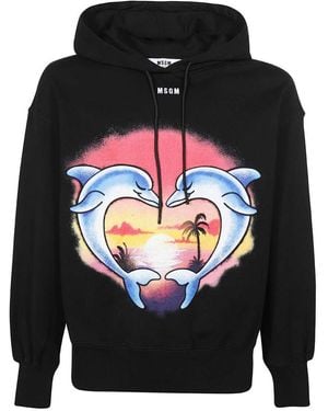 MSGM Cotton Hoodie - Gray