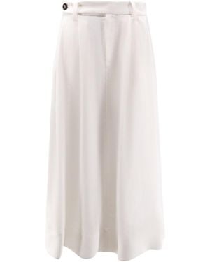 Brunello Cucinelli Skirts Viscosa Lino - White