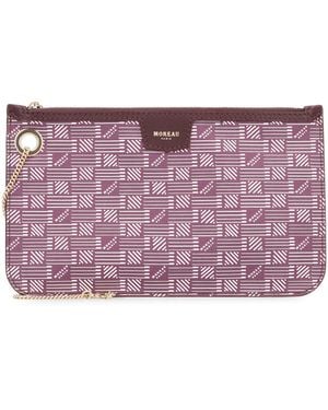 Moreau Paris Marina Canvas Flat Clutch - Purple