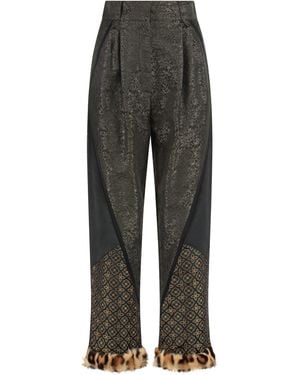 Etro Silk Blend Pants - Gray