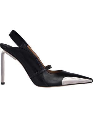 Off-White c/o Virgil Abloh Pointy-Toe Slingbacks - Metallic