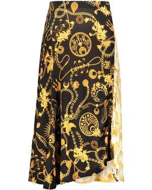 Marine Serre Asymmetric Skirt - Yellow