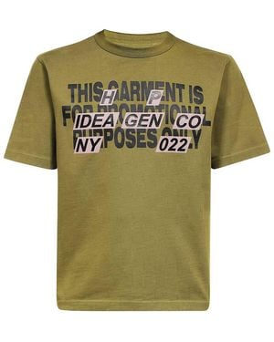 Heron Preston Printed Cotton T-shirt - Green