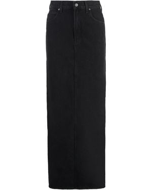 Mother Snacks! The Candy Stick Denim Skirt - Black