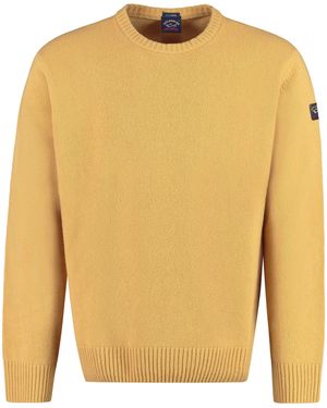 Paul & Shark Crew-Neck Wool Sweater - Yellow