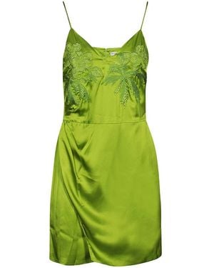 Ermanno Scervino Embroidered Slip Mini Dress - Green