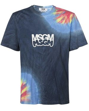 MSGM Cotton T-Shirt - Blue
