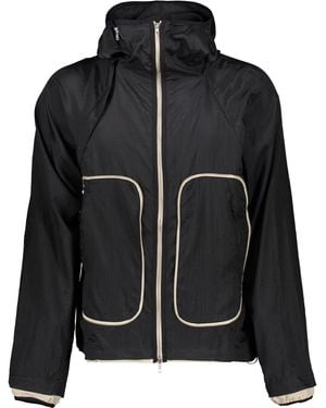 RANRA Technical Fabric Hooded Jacket - Black
