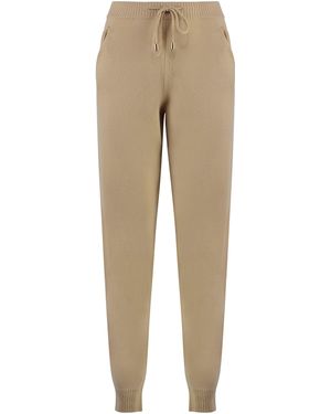 Malo Knitted Cashmere Track-Pants - Natural