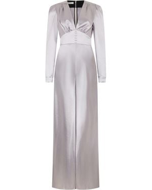 Philosophy Di Lorenzo Serafini Long Jumpsuit With A Minimal And Elegant Design - Gray