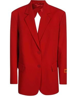 Heron Preston Single-Breasted Two-Button Blazer - Red