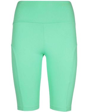 MSGM Logo Print Shorts - Green