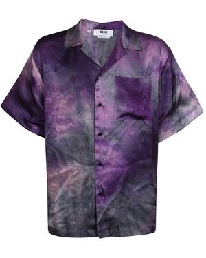 MSGM Viscose Shirt - Purple