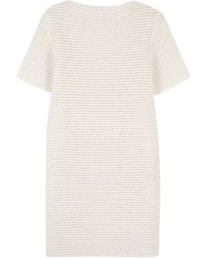 Bottega Veneta Lace-Effect Knitted Dress - White