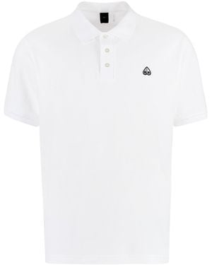 Moose Knuckles Cotton-Piqué Polo Shirt - White