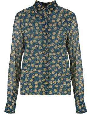 Aspesi Printed Viscose Shirt - Green