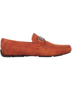Ferragamo Leather Loafers - Red