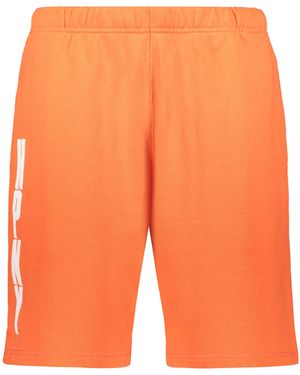 Heron Preston Cotton Bermuda Shorts - Orange