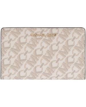 MICHAEL Michael Kors Empire Fabric Wallet With Printed Logo - Grey