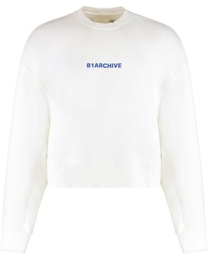 B1 Archive Cotton Crew-Neck Sweatshirt - White