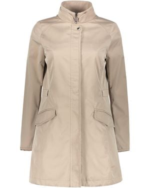 Moorer Snap Button Fastening Down Jacket in Natural | Lyst