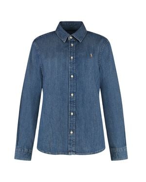 Polo Ralph Lauren Logo Detail Denim Shirt - Blue