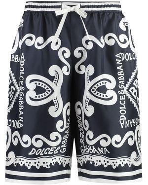 Dolce & Gabbana Printed Bermuda Shorts - Blue