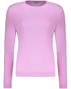 Valentino Long Sleeve Crew-Neck Sweater - Pink