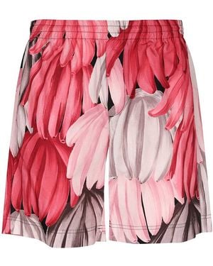 MSGM Cotton Bermuda Shorts - Red